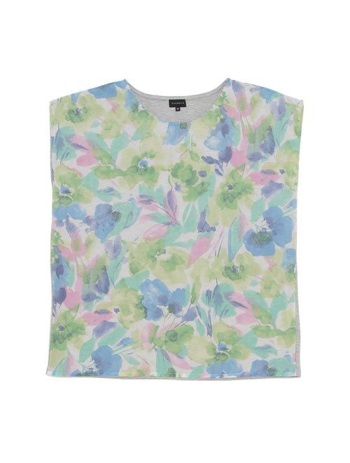 フロントフラワーシフォンプルオーバー「TALBOTS」6,480円（税込）／画像提供：TALBOTS