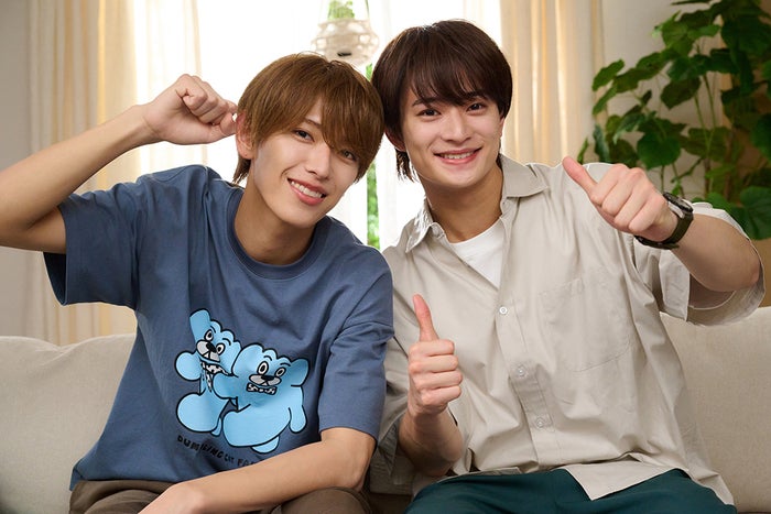 ACEes深田竜生＆浮所飛貴、クランクインから息ぴったり「鼻筋がすごくきれいなことに気づきました」と意外な発見も【夏色の雲が恋と嵐をまきおこす】
