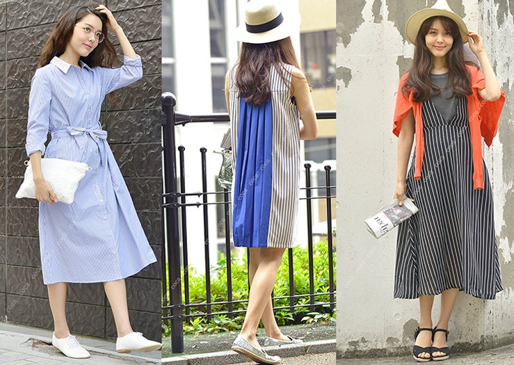 「ストライプ柄ワンピ」でいつもよりちょっぴり大人な私に