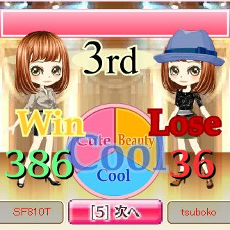 「CanCam Style for Mobage」ゲーム画面(C)小学館(C) NBGI(C) DeNA Co., Ltd.