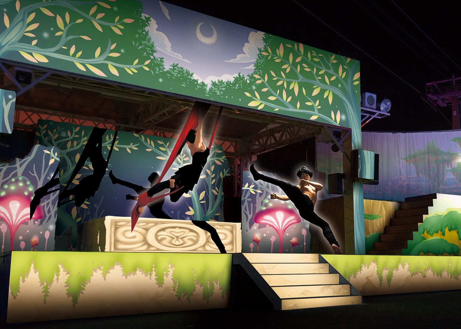 光と影のアートマッピングIIIイメージ／画像提供：よみうりランド