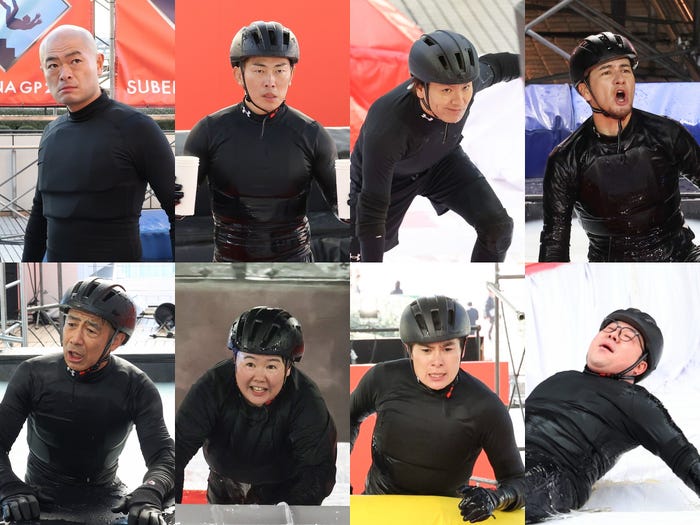 (上段左から)あばれる君、太田博久、狩野英孝、JOY(下段左から)森脇健児、やす子、吉村崇、和田まんじゅう(C)フジテレビ