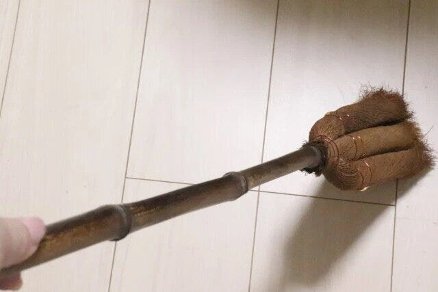 ダイソー　棕櫚ほうき　使用例