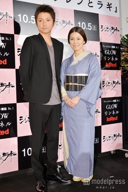 映画「シレンとラギ」舞台挨拶に登壇した藤原竜也と高田聖子