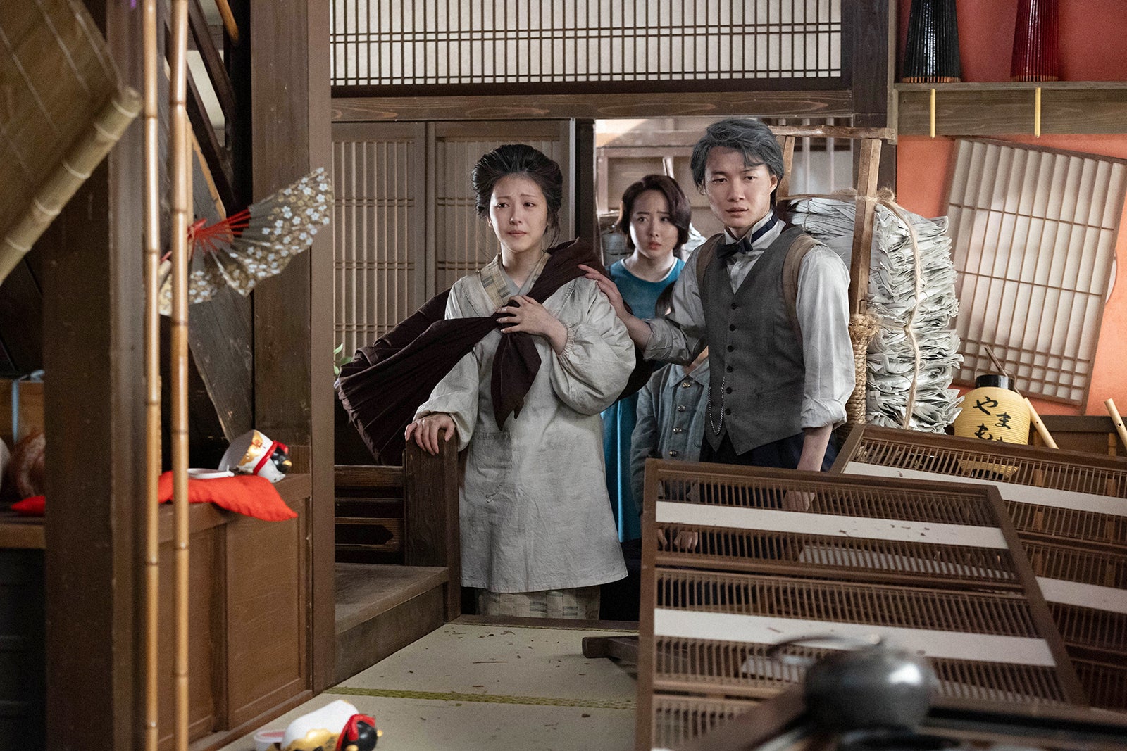 浜辺美波、本田望結、神木隆之介「らんまん」第124話（C）NHK