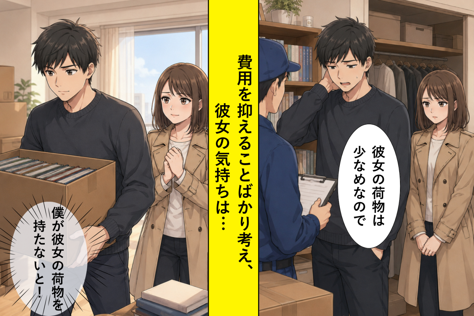 引っ越しの見積もりで荷物を少なく伝えた僕が、彼女に隠していた本当の弱さ