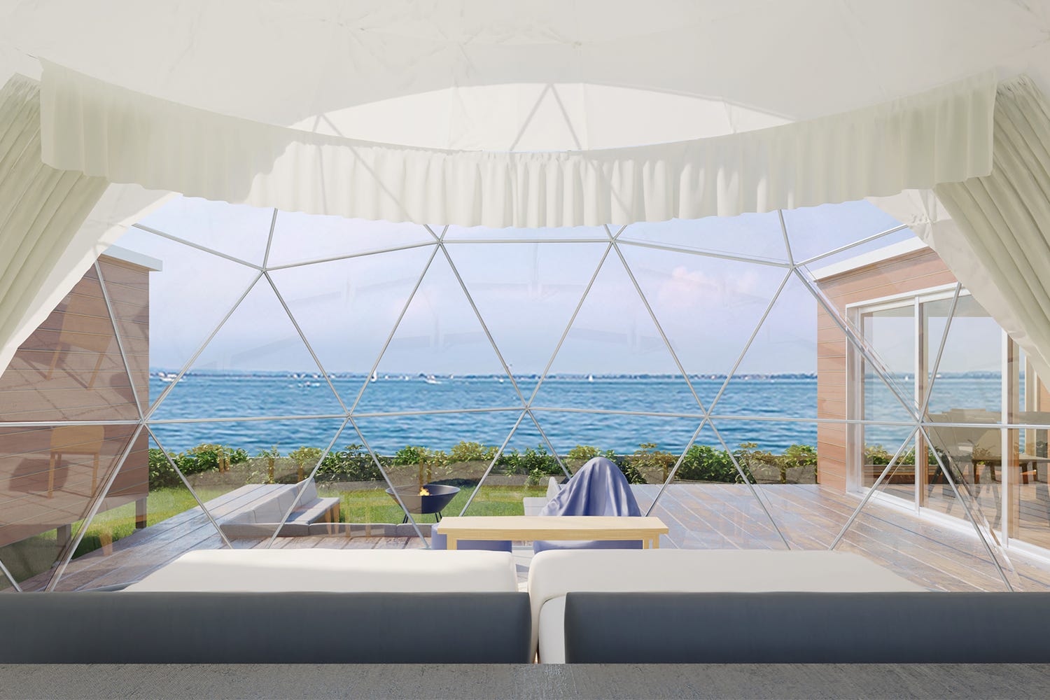 兵庫に客室温泉付グランピング「グランマーレ淡路」海風と波の音に癒される新施設