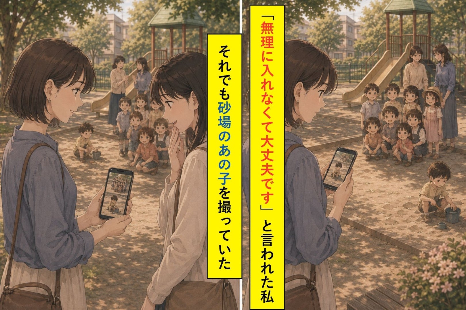 「無理に入れなくて大丈夫です」と言われた私→それでも砂場のあの子を撮っていた理由