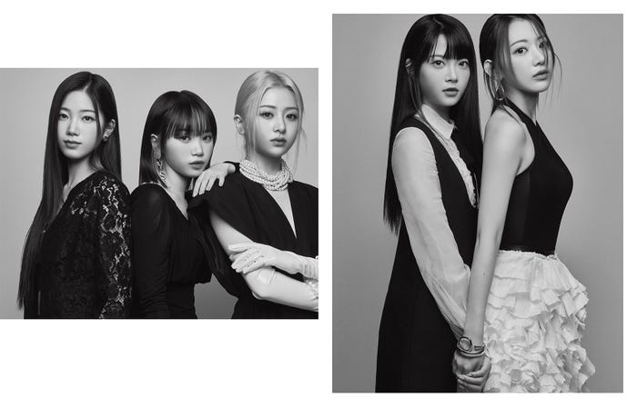 カズハ、キム・チェウォン、ホ・ユンジン、ホン・ウンチェ、サクラ(宮脇咲良)/「ヌメロ・トウキョウ(Numero TOKYO)」3月号より(提供写真)