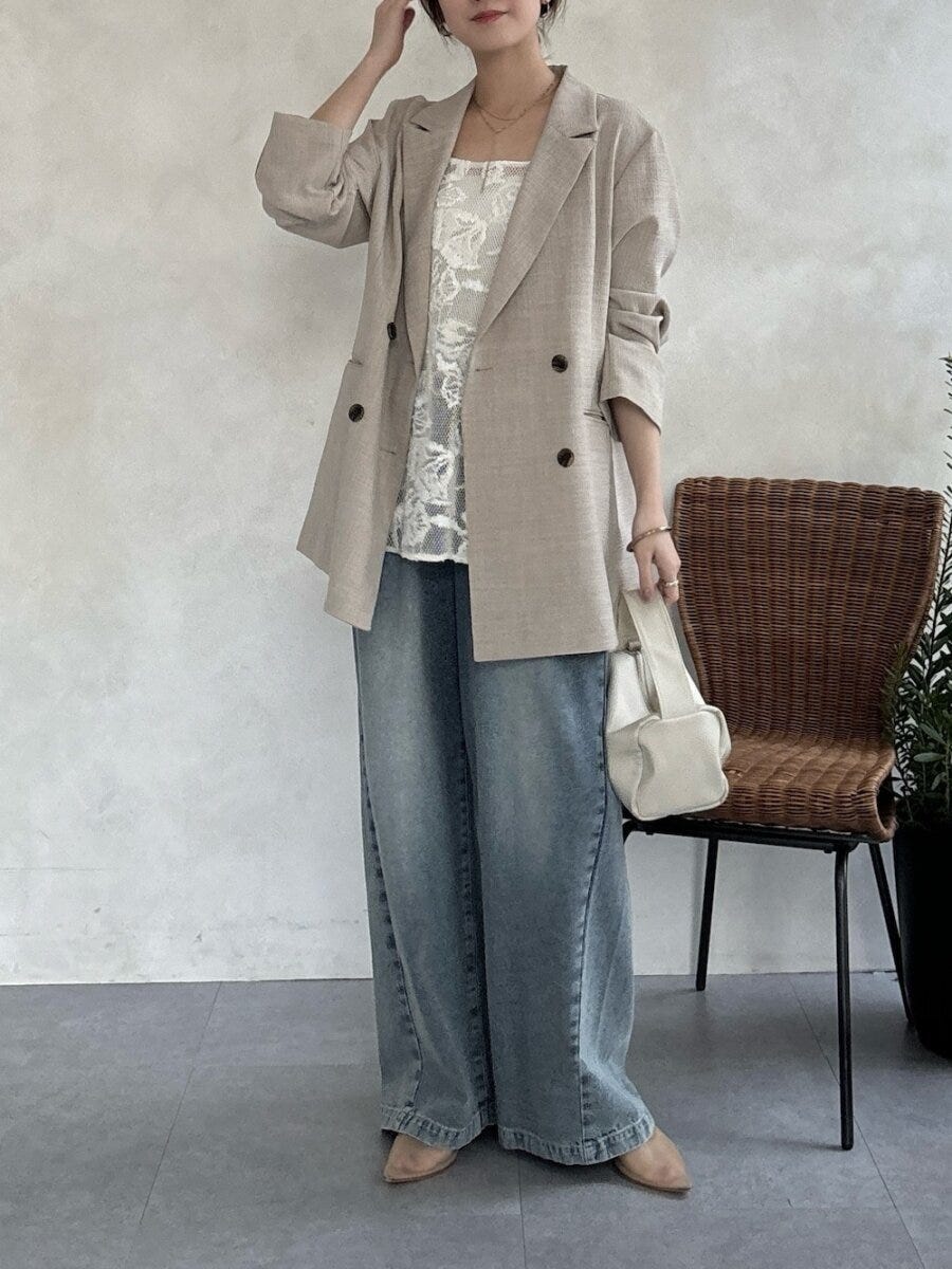 ワイドデニムコーデ1