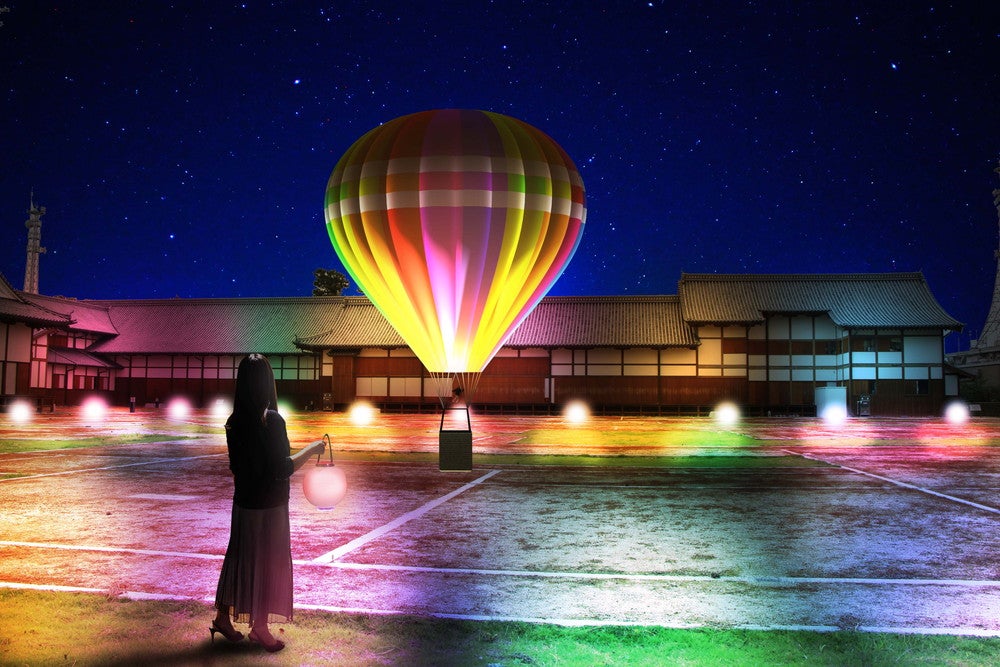 夜歩きアート県庁NAKED GARDEN SAGA／画像提供：ネイキッド