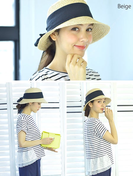 ビッグリボン付きストローハット「coca」3,490円 (税込)