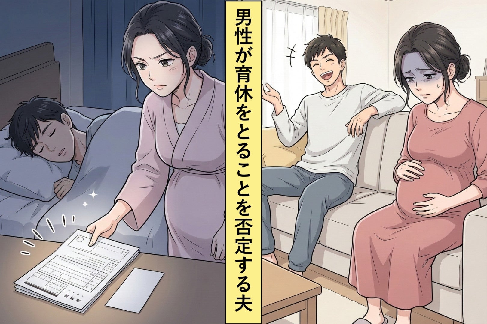 「育休取る男とか終わってる」と帰宅早々に笑った夫→「じゃあ父親になる気がないのね」と離婚届を置いて実家に帰った