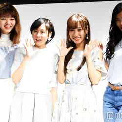 左から：江野沢愛美、谷内里早、前田希美、小林れい（C）モデルプレス