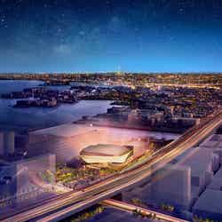 (仮称)ららアリーナ 東京ベイ鳥瞰CG/提供画像