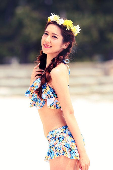 フラワーティアードスカートビキニ「salus」4,490円（税込）