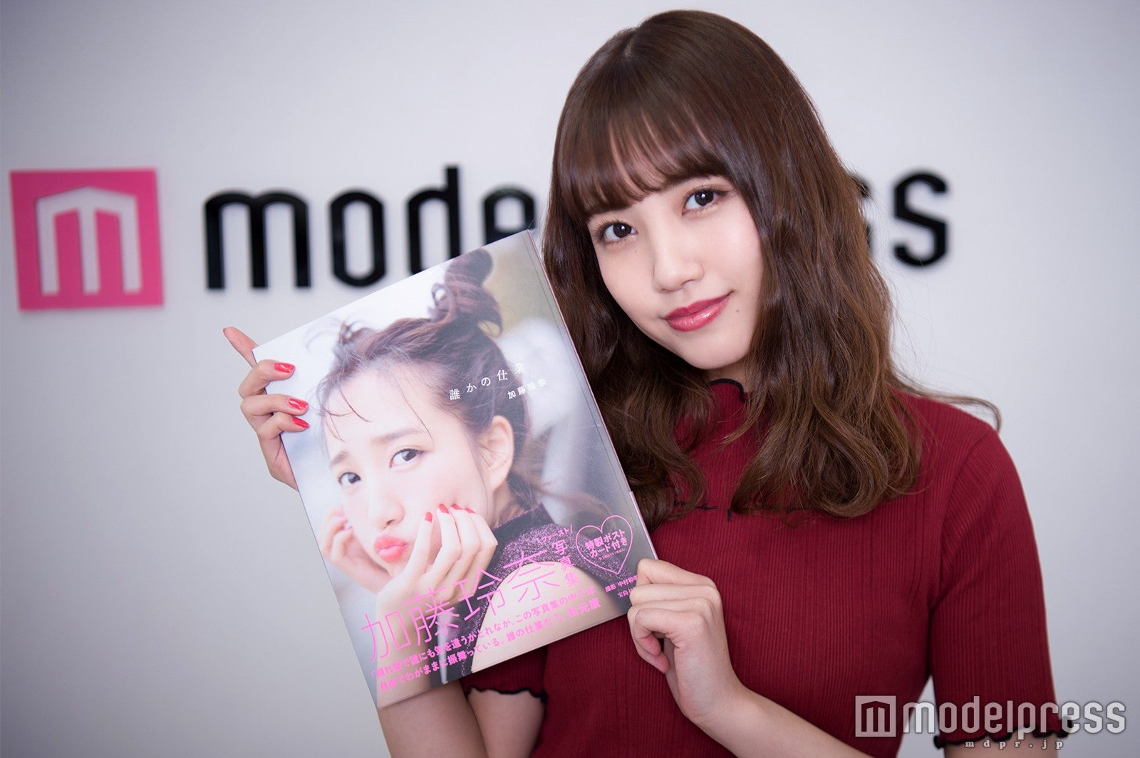 モデルプレスに来社してくれました♪／加藤玲奈（C）モデルプレス