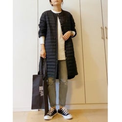 カジュアルでもきれいめ感。「Traditional Weatherwear(トラディショナル ウェザーウェア)」の軽めダウン&キルティングアウターコーデ12選♪