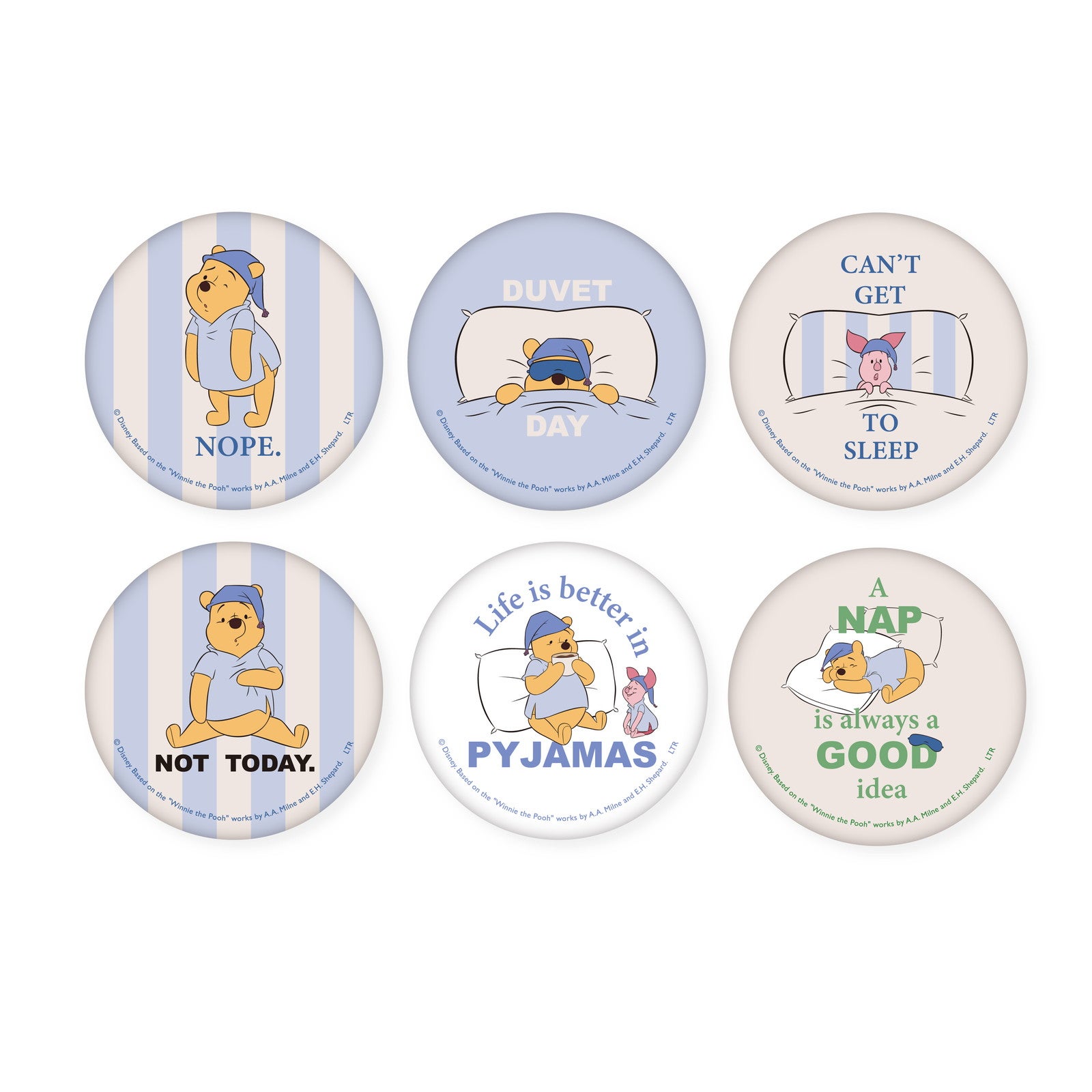 ビッグ缶バッジ（ランダム6種）　税込770円（C）Disney. Based on the "Winnie the Pooh" works by A.A. Milne and E.H. Shepard.