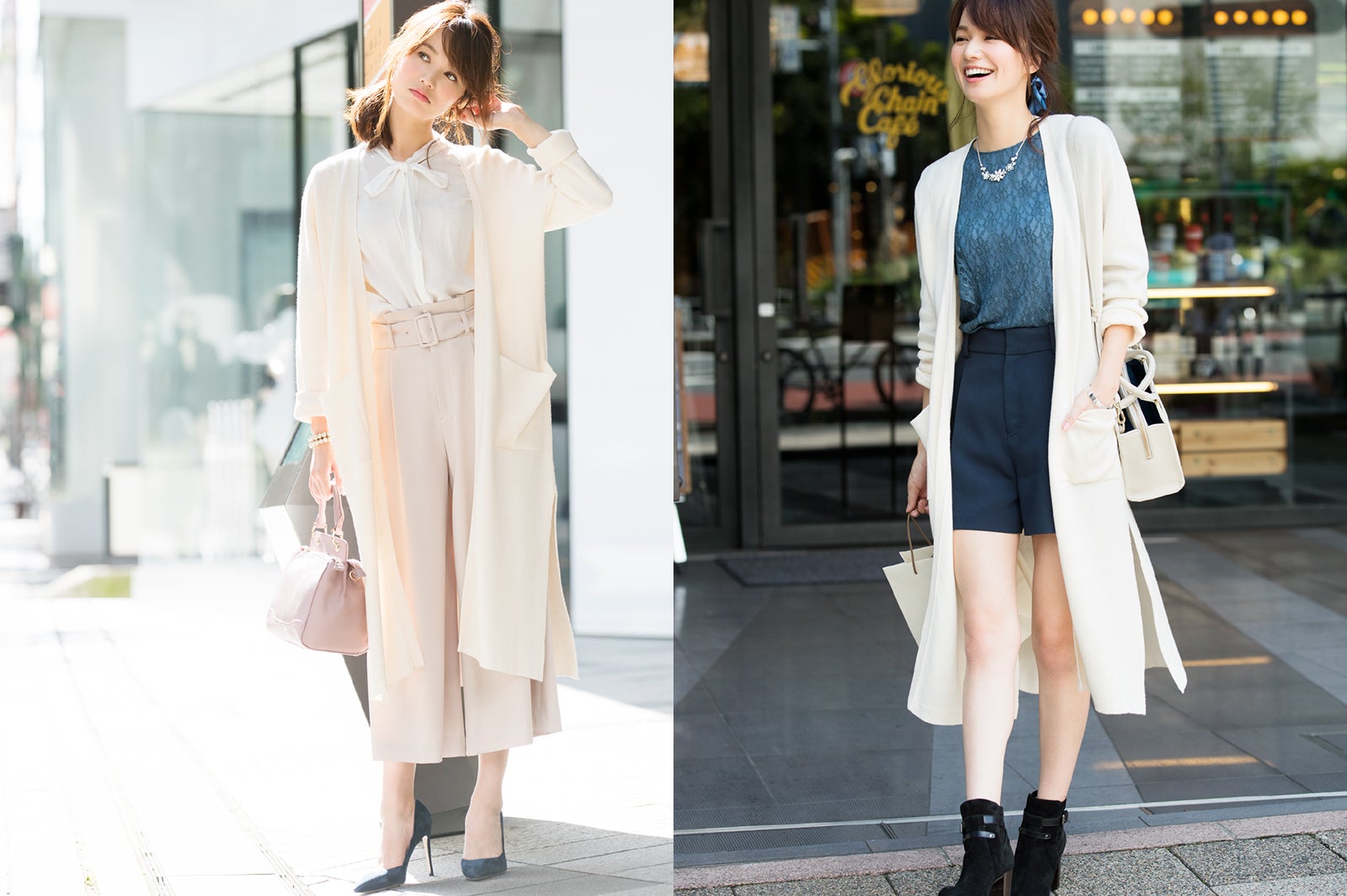 甘いだけじゃない！ピンクの“ロングカーディガン”で大人ガーリーor甘辛コーデ？