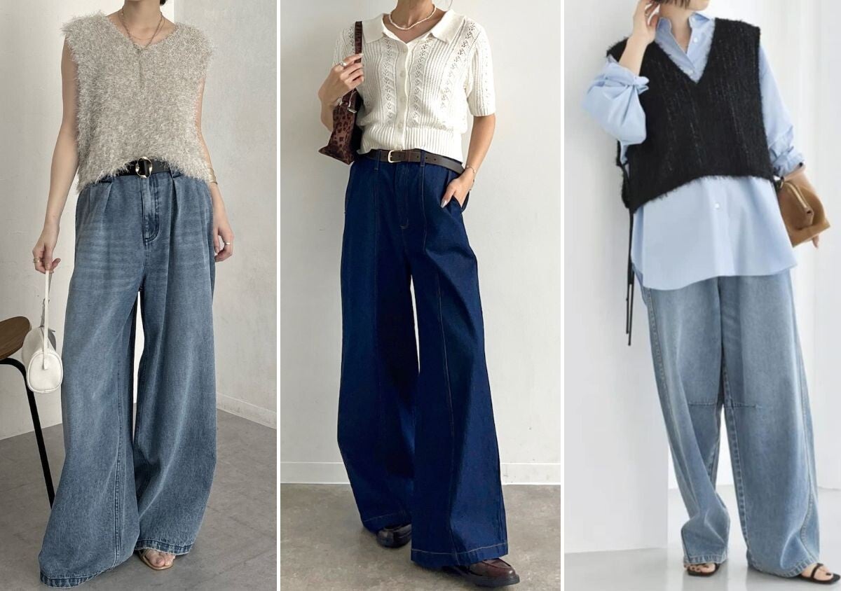 秋シフトに悩んだら「ワイドデニム」で解決♡大人はこう着て！きれいめ派のこなれスタイル5選