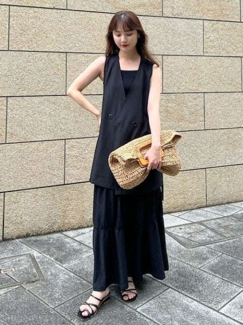 黒 ブラックコーデ 春夏 黒 ブラックコーデ 春夏