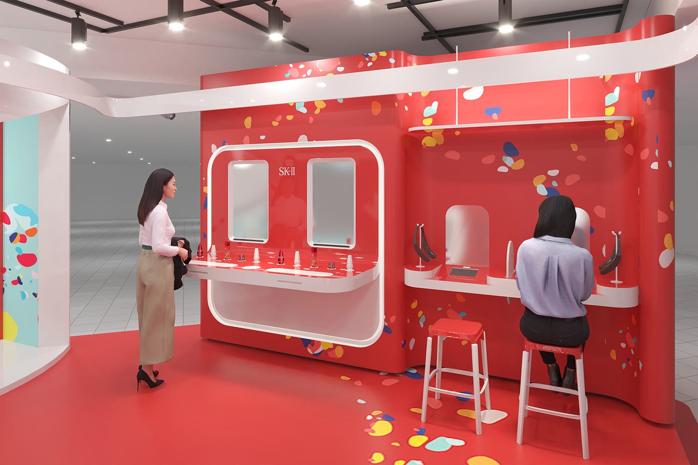 日本初(※1)の肌測定体験「マジック スキャン」と、製品を試せる「テスター バー」 ※イメージ画像