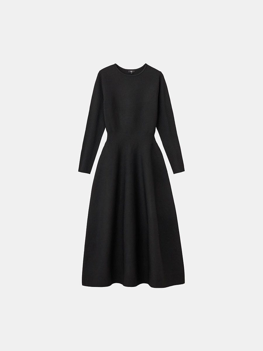 PLSTのホールガーメント（R）フレアニットワンピース