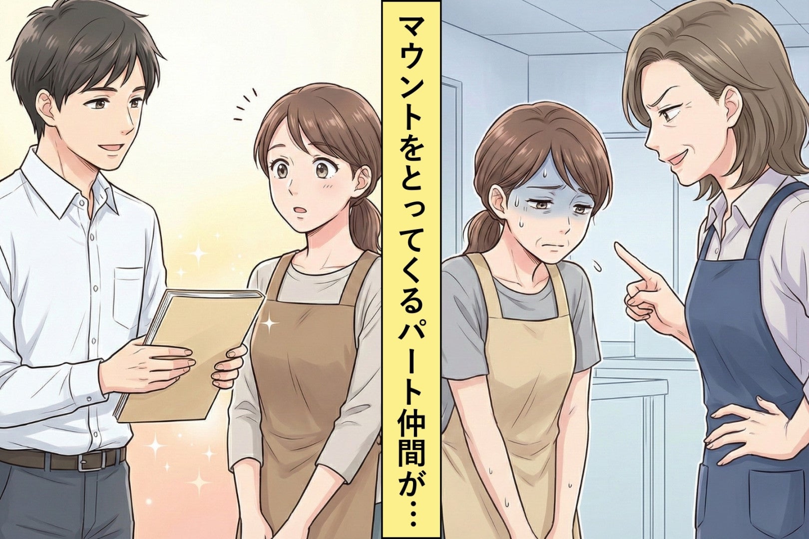 「私の方が先輩なんだけど」が口癖のマウント大好きパート仲間→私が責任ある仕事を任せられると態度が変わった話