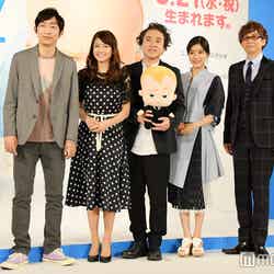 （左から）石田明、乙葉、ムロツヨシ、芳根京子、山寺宏一 （C）モデルプレス