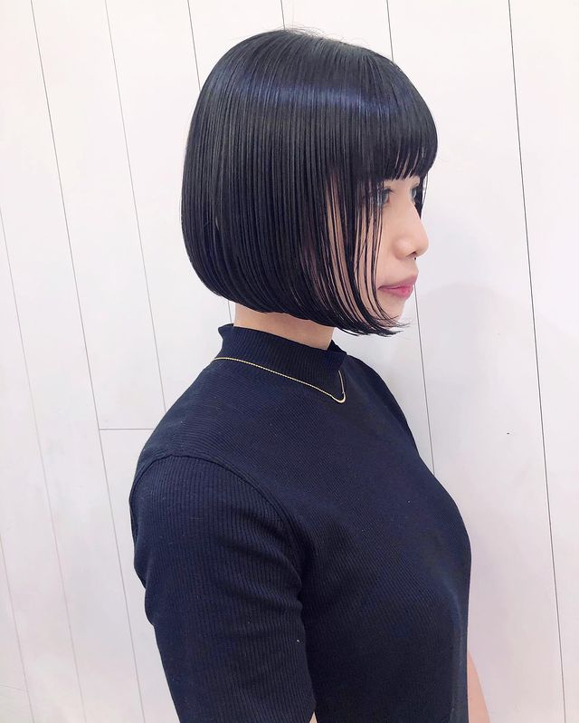 黒髪で垢抜けが叶うワンレンボブ 大人おしゃれに演出できるヘアスタイルまとめ モデルプレス