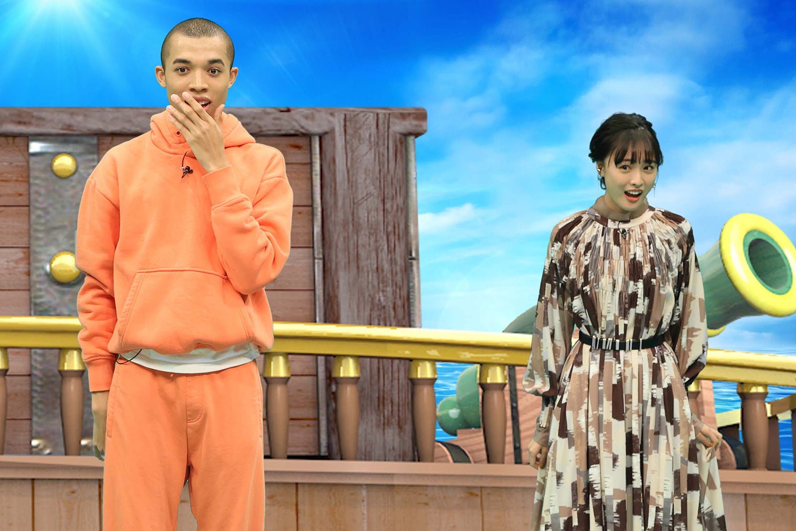 （左から）ロイ、大友花恋 （C）フジテレビ