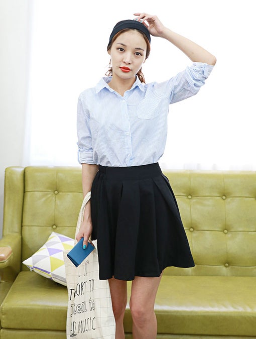 ミニ丈プリーツスカート「coca」4,990円(税込)