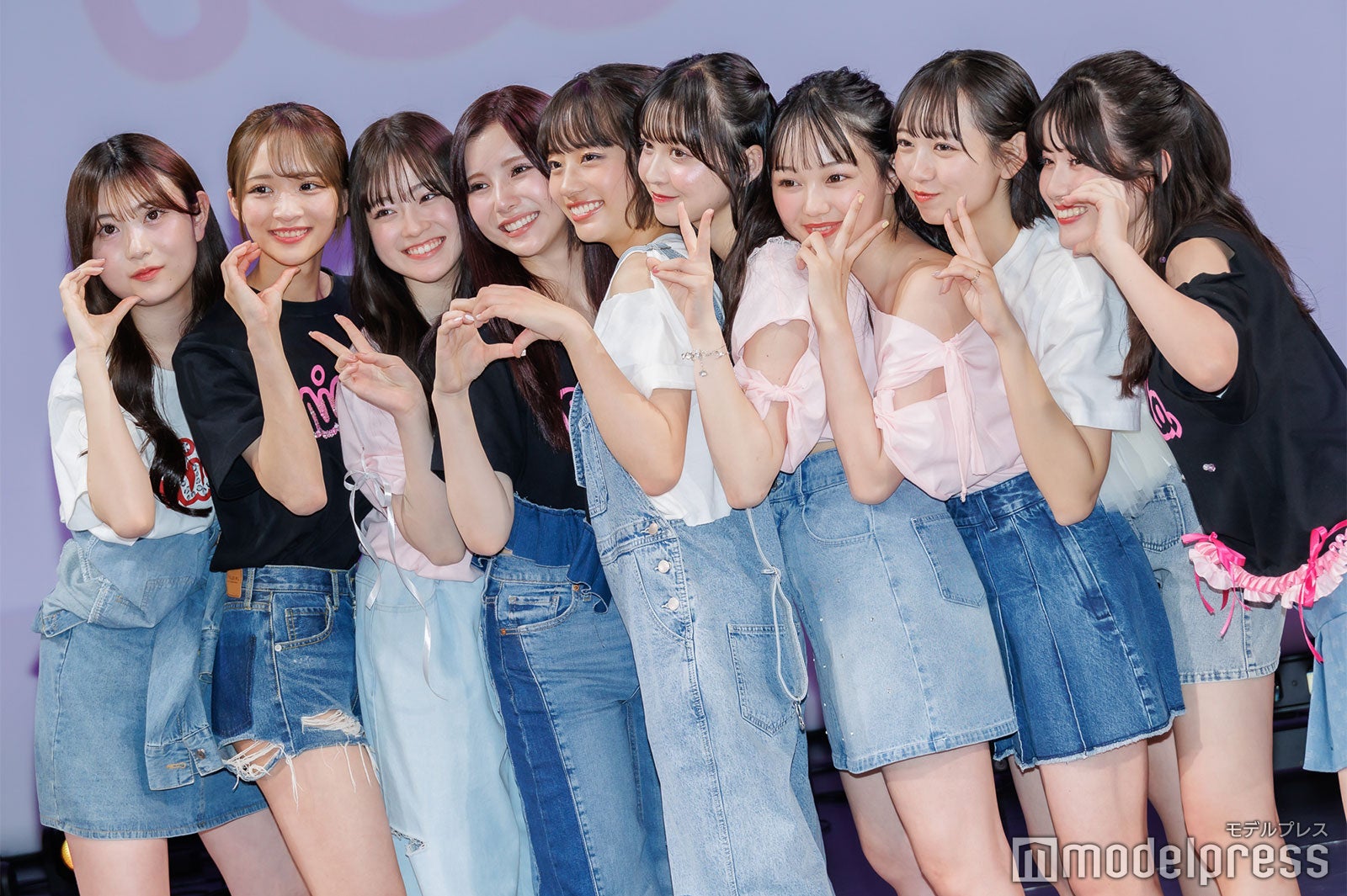 近藤藍月、中山あやか、足川結珠、高橋快空、池端杏慈、佐藤菜月海、藤野有紗、近藤結良、河村果歩（C）モデルプレス