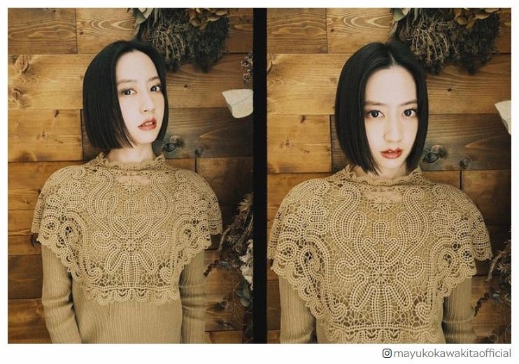 河北麻友子、前髪センター分けの新髪型公開 注目の“クロップボブ”桐谷美玲も絶賛