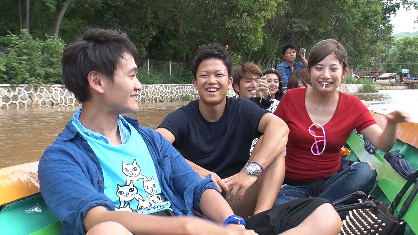 シャイボーイ、裕ちゃん、でっぱりん／「あいのり：Asian Journey」第5話より（C）フジテレビ