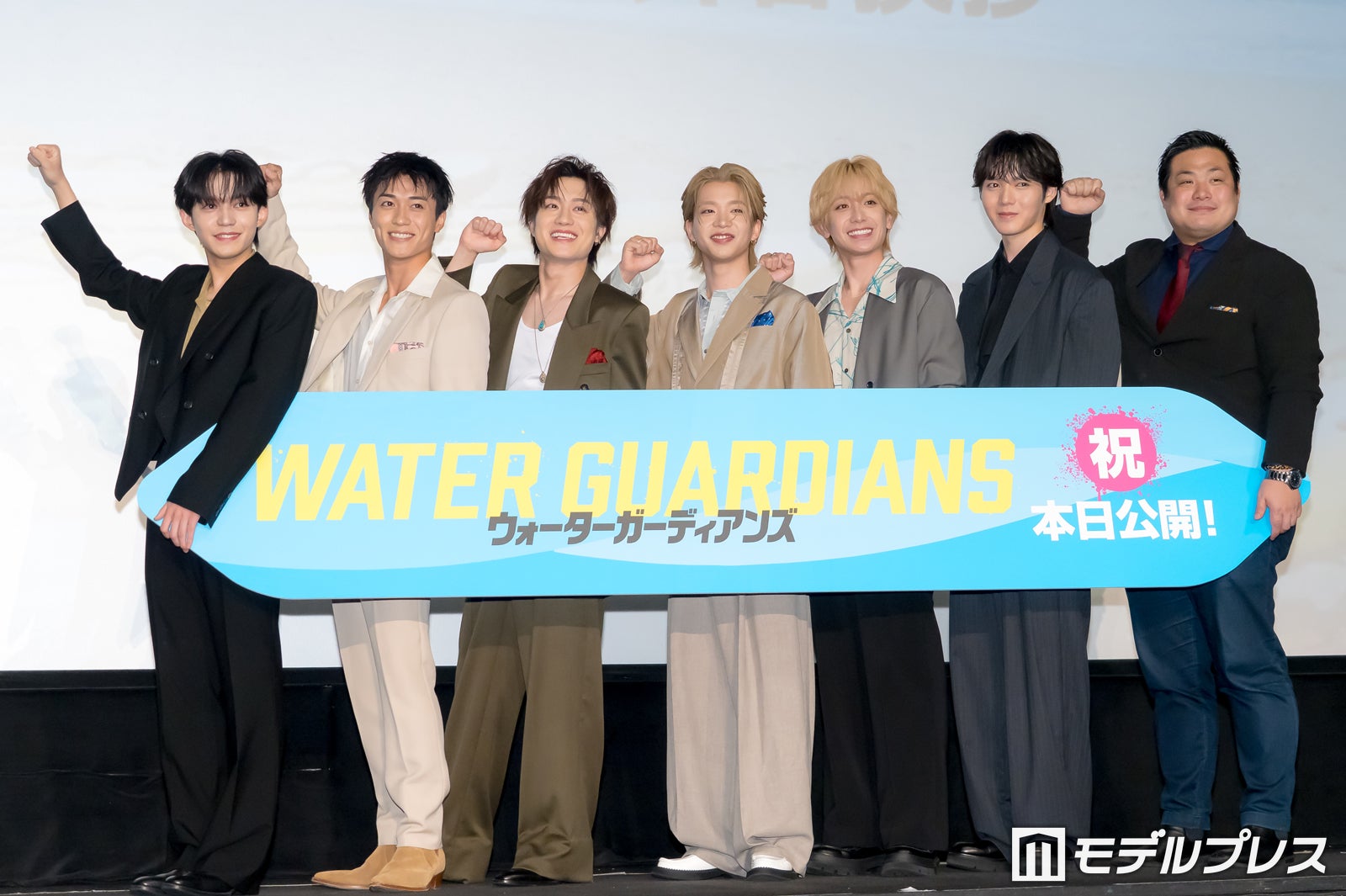 長野蒼大、砂田将宏、椿泰我、森愁斗、小西詠斗、小泉光咲、瀧川元気監督（C）モデルプレス