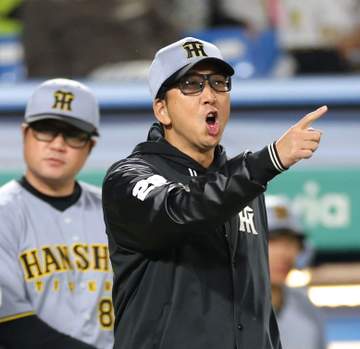 阪神・藤川監督がベンチから飛び出す 八回に岡城に死球 球場騒然 次打者・森下には投球が頭上を通過し再びグラウンドへ