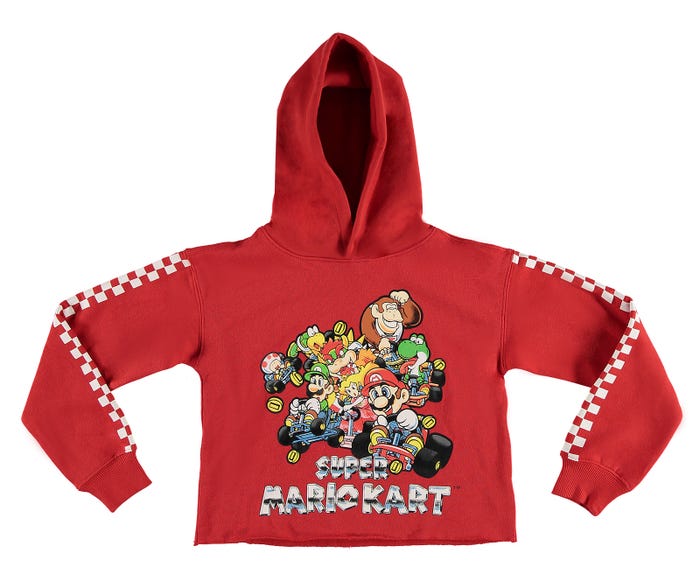 マリオカートクロップパーカー(C)1990 Nintendo(C)1991 Nintendo(C)1992 Nintendo(C)1994 Nintendo-SUPER FAMICON is a trademark of Nintendo.