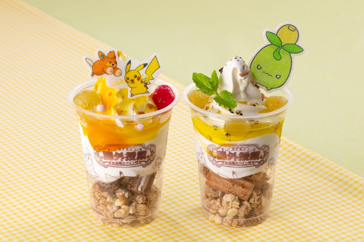 「パモとピカチュウのパチパチチュロサンダー」「ミニーブのオリーブチュロサンデー」各1,300円／提供画像