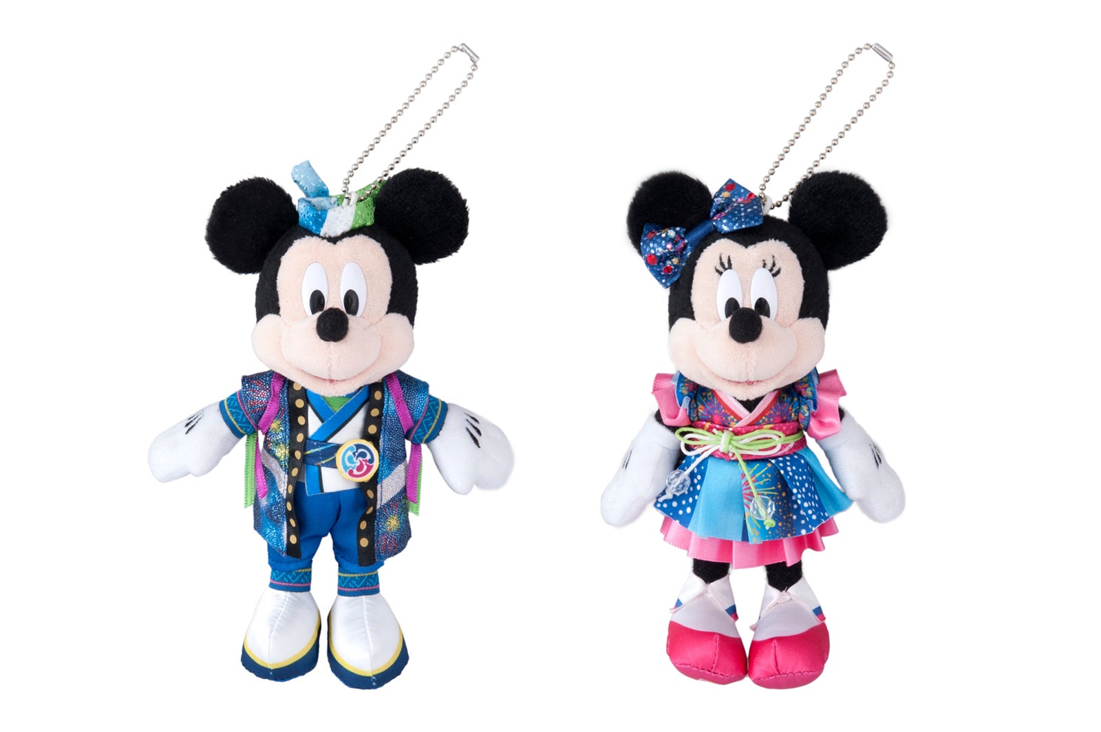 ぬいぐるみバッジ／ミッキーマウス、ミニーマウス 各1,700円  （C）Disney