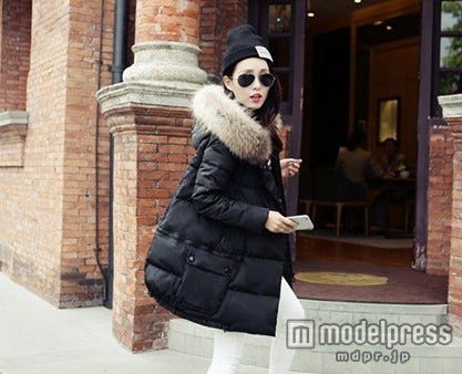 「レディースダウンコート ブラック」13,824円(税込)/Photo by N&J