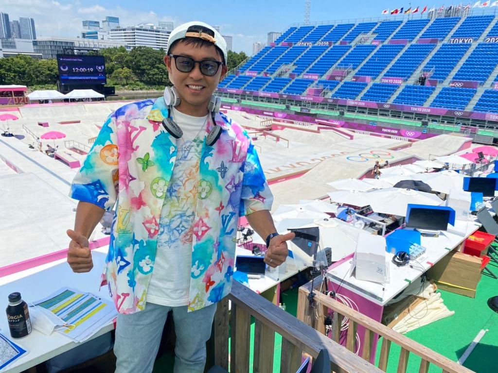 北島康介「ゴン攻めヴィトン」ファッションでスケートボード会場降臨「選手のウエアも可愛くて最高」