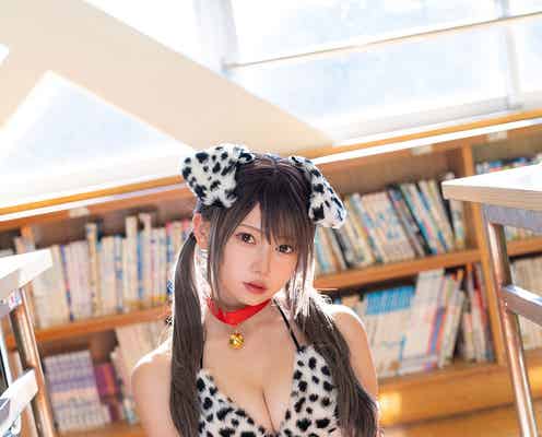 篠崎こころ、背徳のわんこコスプレで美ボディ披露