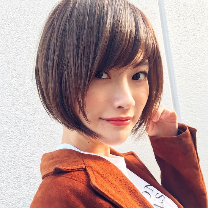 丸顔を可愛くカバーしよう 愛されショートボブカタログ モデルプレス