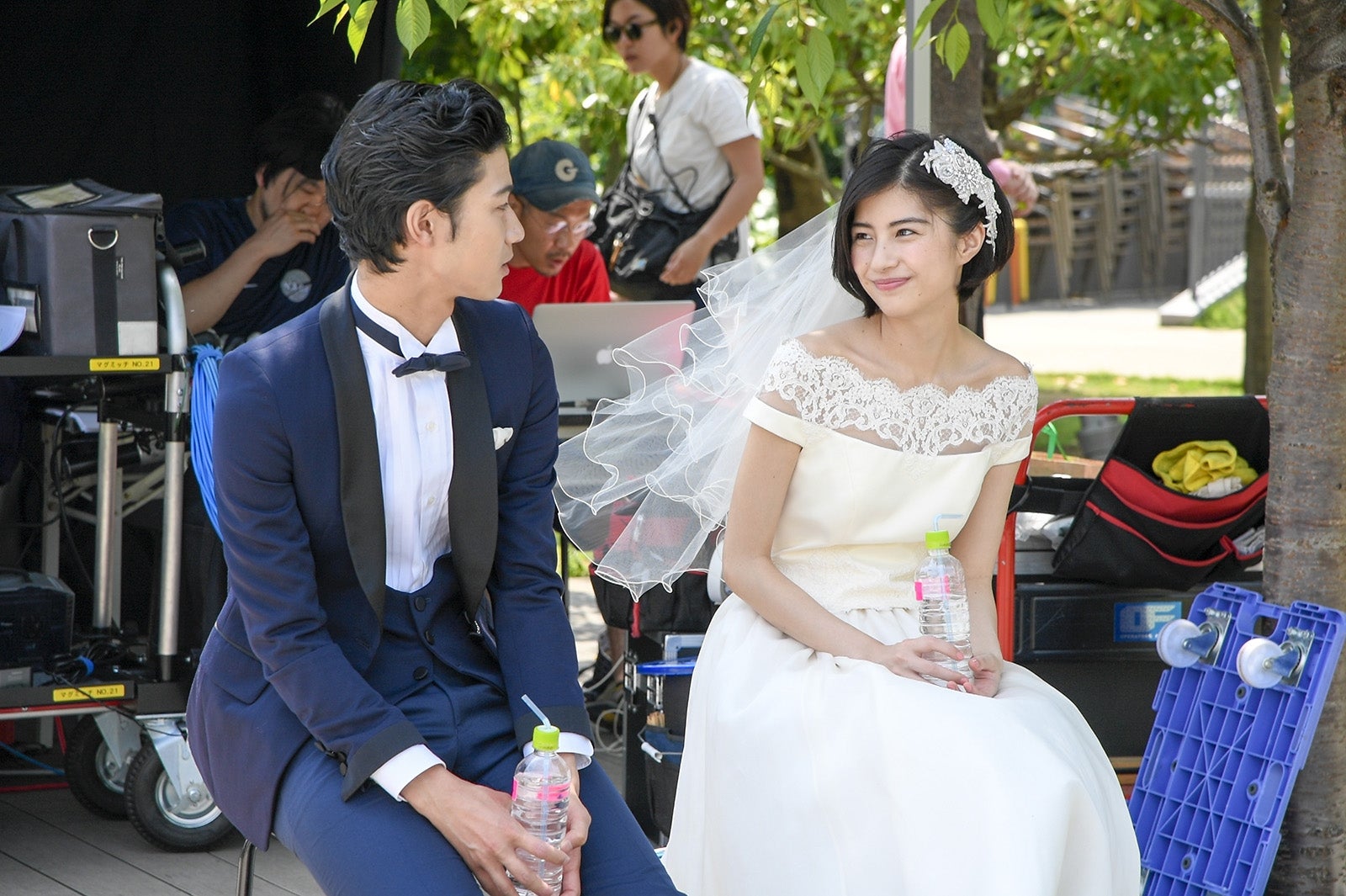 清原翔、佐久間由衣／新CMメイキングカット（提供画像）