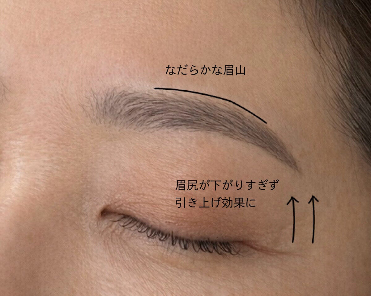 ほどよい角度で間延び防止