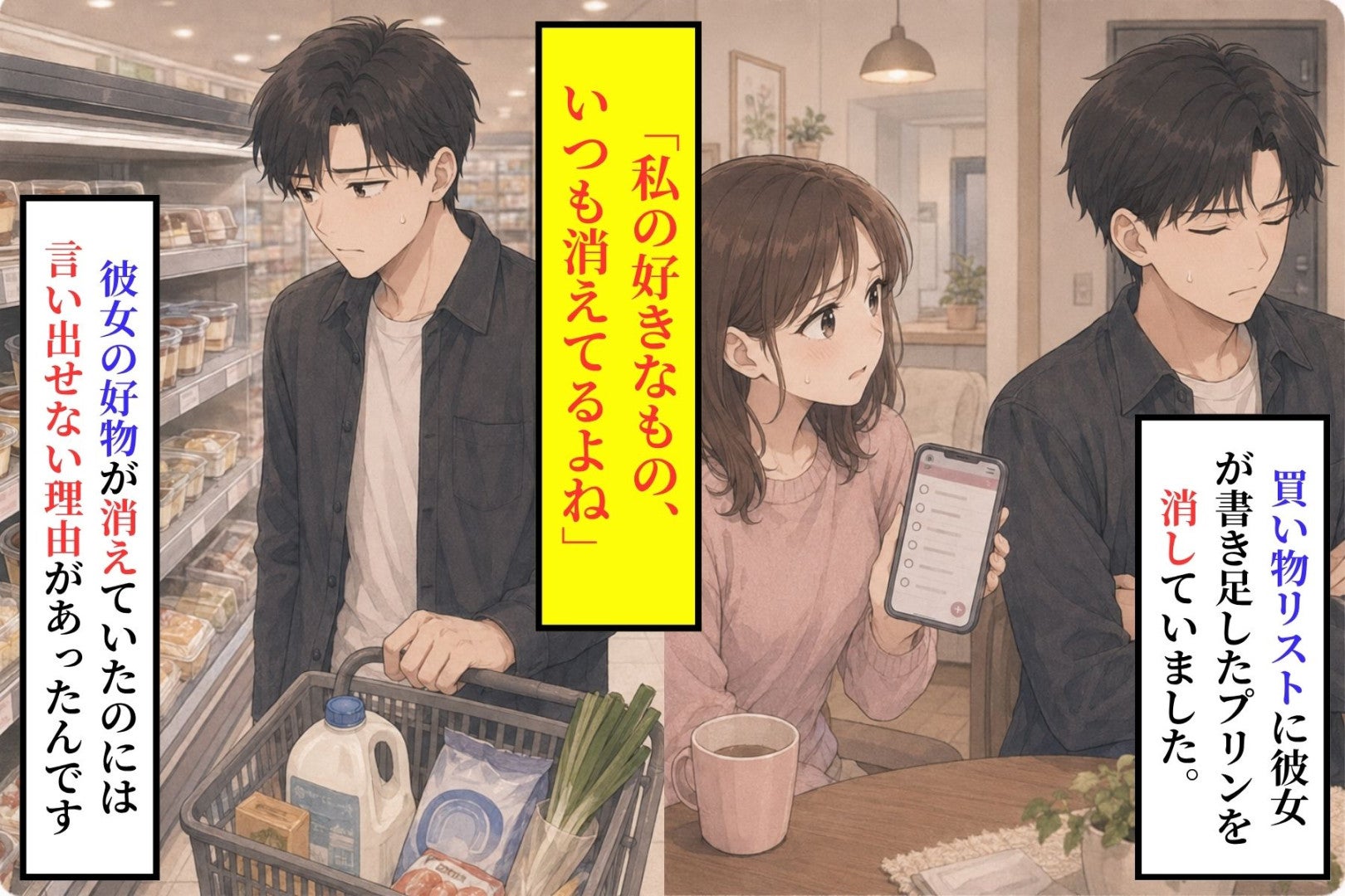 買い物リストから彼女の好物を消し続けた俺が、最後に書き足したもの
