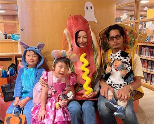 宮崎麗果、元EXILE夫&5人の子どもと“カオスすぎる仮装”を披露「最高の家族!」