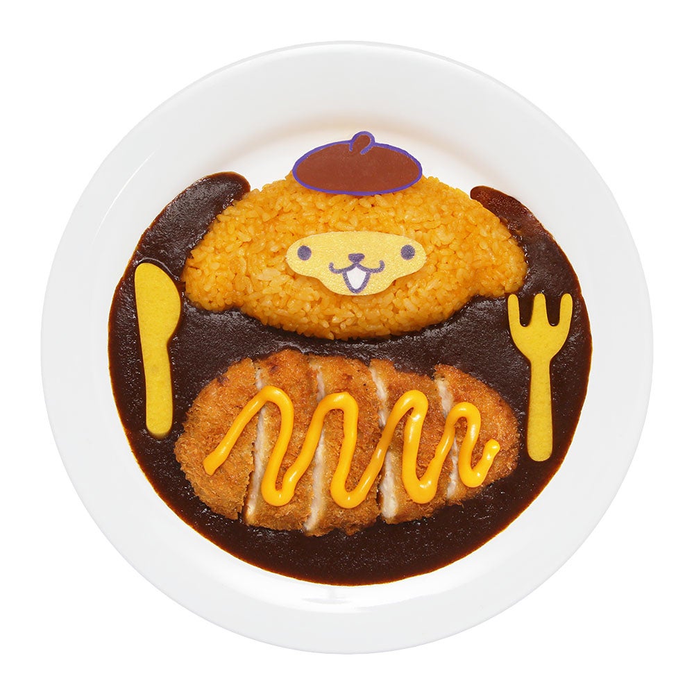 ポムポムプリンのチーズがけ☆イエロー推しカツカレー 1,700円（C）2025 SANRIO CO., LTD. TOKYO, JAPAN 　著作 株式会社サンリオ